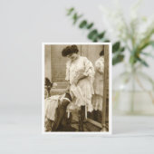 Franse Flirt -  Pinup Briefkaart (Staand voorkant)