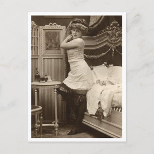 Franse Flirt -  Pinup Briefkaart