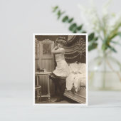 Franse Flirt -  Pinup Briefkaart (Staand voorkant)