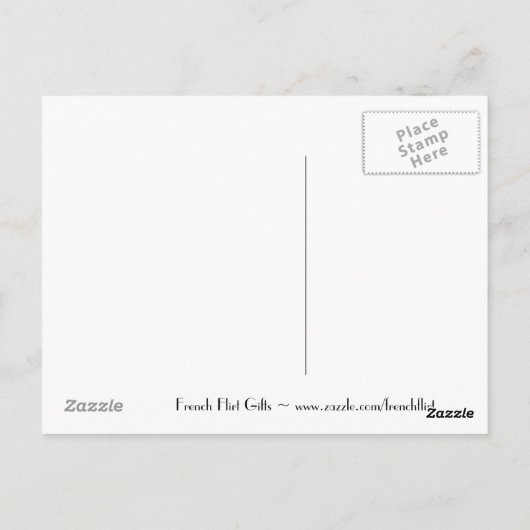 Franse Flirt - Pinup Briefkaart (Achterkant)