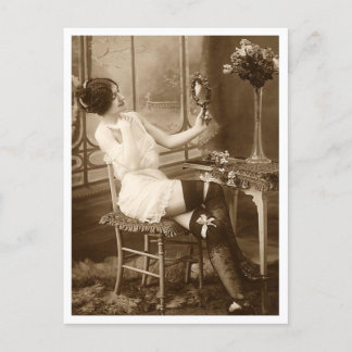 Franse Flirt -  Pinup Briefkaart