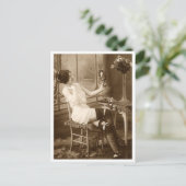 Franse Flirt -  Pinup Briefkaart (Staand voorkant)