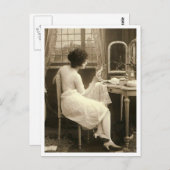 Franse Flirt -  Pinup Briefkaart (Voorkant / Achterkant)