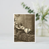 Franse Flirt - Pinup Briefkaart (Staand voorkant)