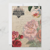 Franse Floral Boho Graduation Party Kaart (Achterkant)