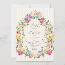  Franse floral crest cream vrijgezellenfeest Kaart
