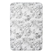 -Franse Floral Fantasy Toile-Black Badmat (Voorkant Verticaal)