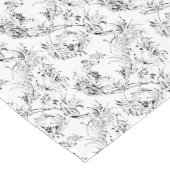 -Franse Floral Fantasy Toile-Black Lange Tafelloper (Hoek)