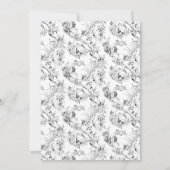 -Franse Floral Fantasy Toile-Black Notitiekaartje (Achterkant)