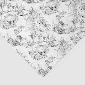 -Franse Floral Fantasy Toile-Black Tissuepapier (Detail)