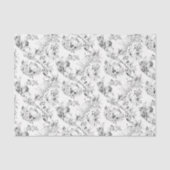 -Franse Floral Fantasy Toile-Black Tissuepapier (Voorkant)