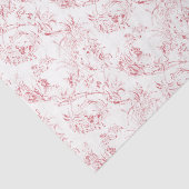 -Franse Floral Fantasy Toile-Pink Tissuepapier (Detail)