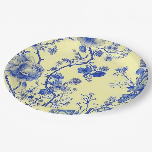 Franse Floral Paper Borden Papieren Bordje (Gekanteld)