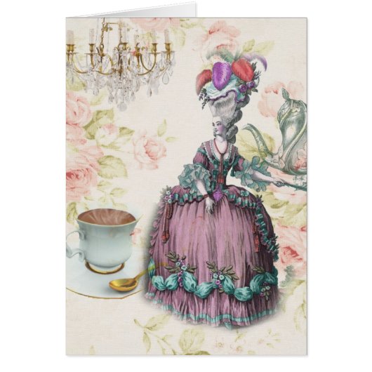 Franse florale Paris Tea Party Marie Antoinette (Voorkant)