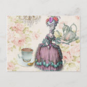 Franse florale Paris Tea Party Marie Antoinette Briefkaart (Voorkant)