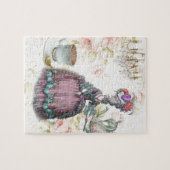 Franse florale Paris Tea Party Marie Antoinette Legpuzzel (Horizontaal)