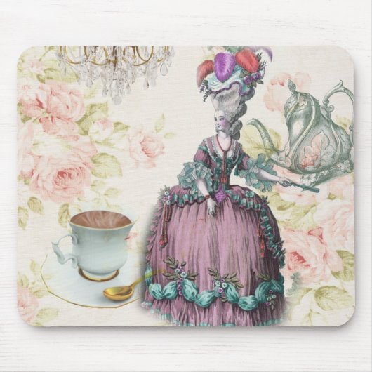 Franse florale Paris Tea Party Marie Antoinette Muismat (Voorkant)