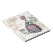 Franse florale Paris Tea Party Marie Antoinette Notitieblok (Schuin)
