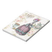 Franse florale Paris Tea Party Marie Antoinette Notitieblok (Linkerzijde)
