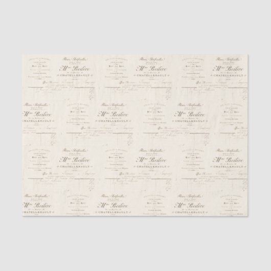 Franse Florist  advertentie Tissuepapier (Voorkant)