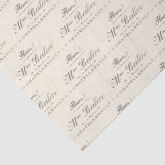 Franse  Florist Sign Tissuepapier (Detail)