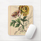  Franse "Flowers Digital Collage" Muismat (Met muis)