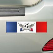 Franse Football Team Supporter bumper sticker (Op auto)
