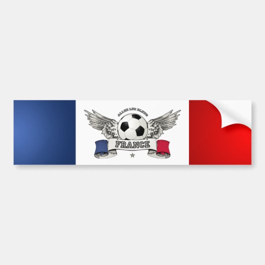 Franse Football Team Supporter bumper sticker (Voorkant)