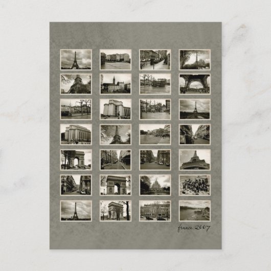 Franse foto Collage Briefkaart (Voorkant)