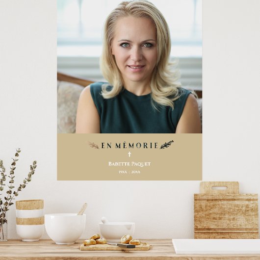 Franse Foto Minimalistische Herdenking Geliefden G Poster (Keuken)