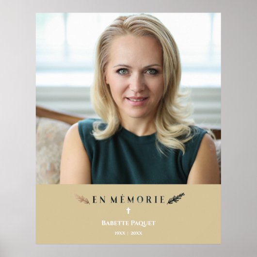 Franse Foto Minimalistische Herdenking Geliefden G Poster (Voorkant)