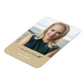 Franse fotominimalist Memorial Loved Ones Golden Magneet (Linkerzijde)