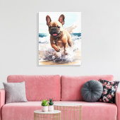 Franse Franse Bulldog cadeau Canvas Afdruk (Insitu (Woonkamer))