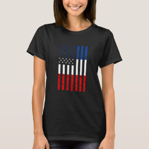 Franse Franse vlag Americ T-shirt