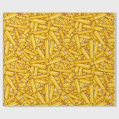 Franse Fries Cartoon Cadeaupapier (Vlak)
