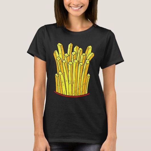 Franse Fries Costume Fast Food Franse Fry T-shirt (Voorkant)