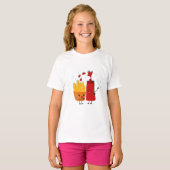 Franse Fries en Ketchup Best Friend T-shirt (Voorkant volledig)