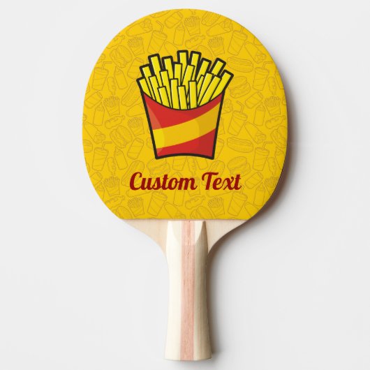 Franse Fries Ping-Pong Paddle Tafeltennisbatje (Voorkant)