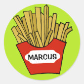 Franse friet aangepaste sticker (Voorkant)