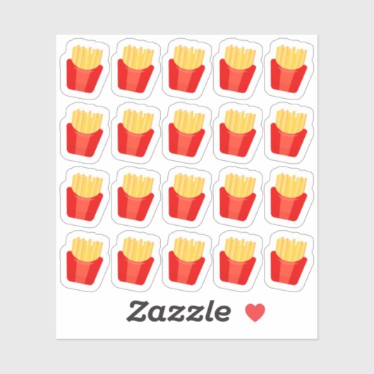 Franse Friet Cheat Day Fast Food Dinerplanner Sticker (Vel)