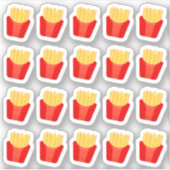 Franse Friet Cheat Day Fast Food Dinerplanner Sticker (Voorkant)