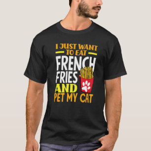 Franse Friet Kat Franse Frites T-shirt