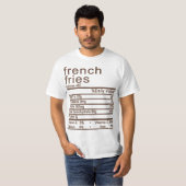 franse friet Nutrition Facts label T-shirt (Voorkant volledig)