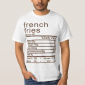 franse friet Nutrition Facts label T-shirt (Voorkant)