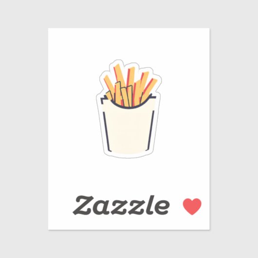 Franse friet sticker (Vel)