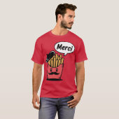 Franse Frieten Die Merci Zeggen T-shirt (Voorkant volledig)