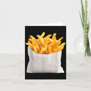 Franse frietjes frituren grappige Halloween-voedse Kaart