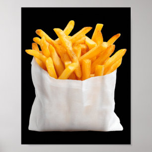 Franse frietjes frituren grappige Halloween-voedse Poster