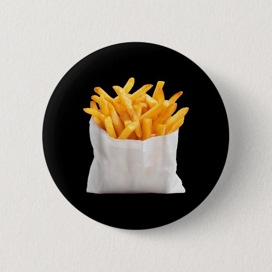 Franse frietjes frituren grappige Halloween-voedse Ronde Button 5,7 Cm (Voorkant)