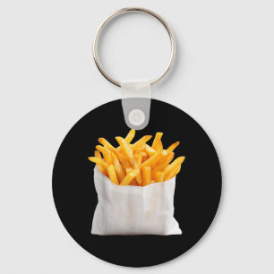 Franse frietjes frituren grappige Halloween-voedse Sleutelhanger